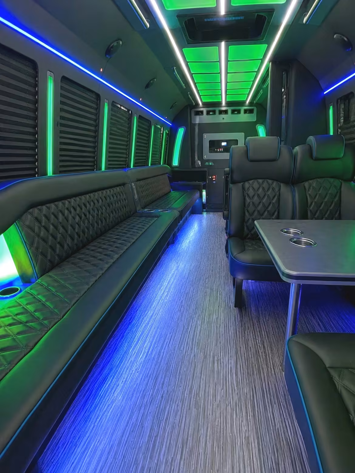 25 passenger party bus interior