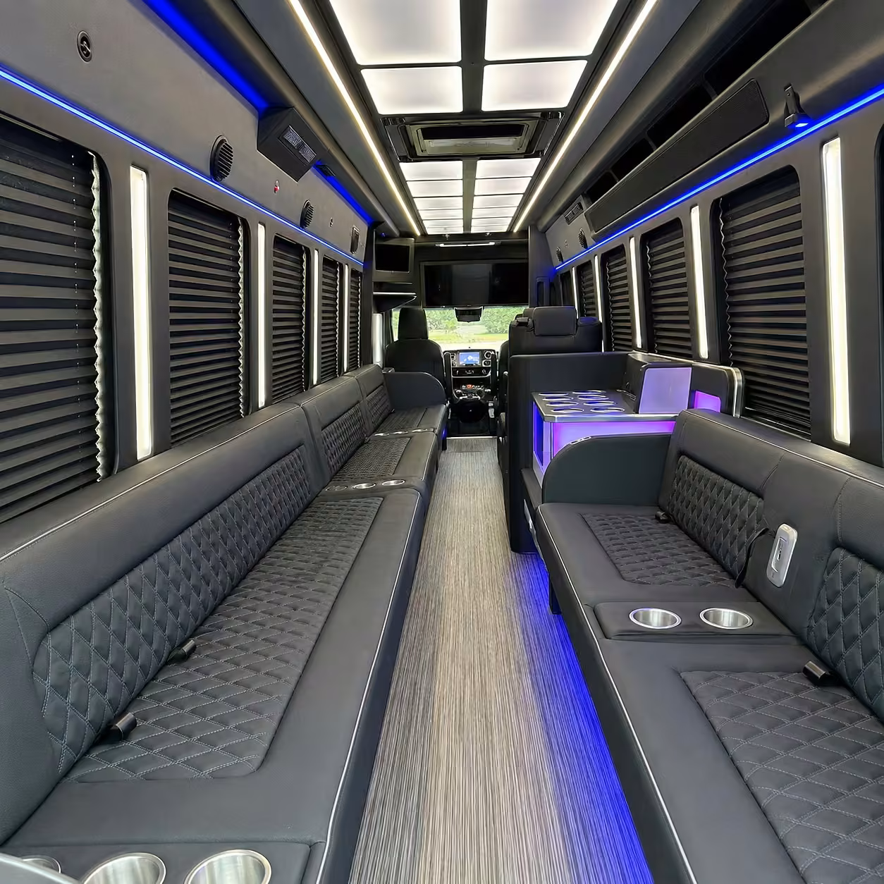 30 passenger party bus interior